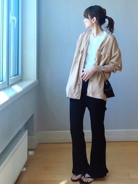 「FREE'S MART（フリーズマート）のアイテム（パンツ）」を使った、ＬＵＭＩＥさん（レディース・163cm）の春コーディネート