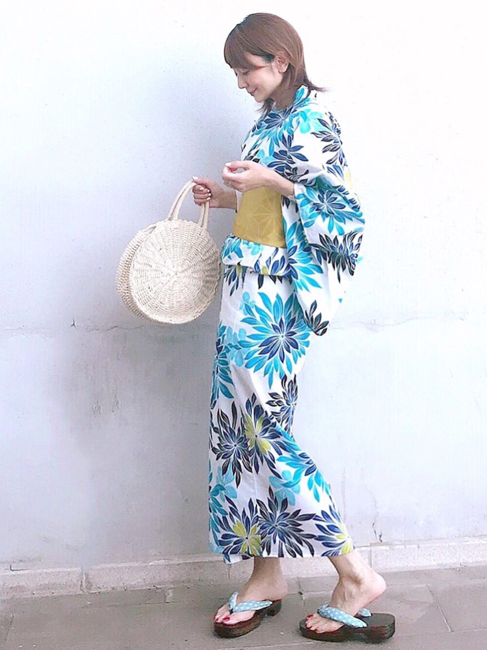 「夏、SOUBIEN、創美苑2019、浴衣、浴衣女子、お祭り、bonheur saisons」｜「Phoebeの【SV925】ミニマル3setリング（リング、シルバー系）」を使った、ＬＵＭＩＥさん（レディース・163cm）の夏コーディネートの1枚目の写真