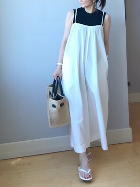 「Daniel Wellington（ダニエルウェリントン）の販売終了 クラシックペティット ボンダイ 32mm（アナログ腕時計）」を使った、ＬＵＭＩＥさん（レディース・163cm）の夏コーディネート