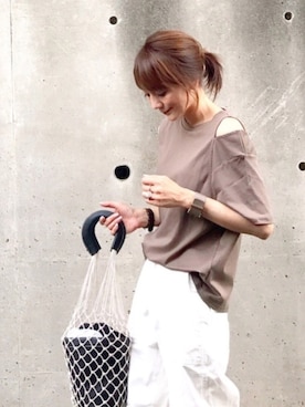 「eclat（エクラ）のアイテム」を使った、ＬＵＭＩＥさん（レディース・163cm）の夏コーディネート