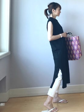 「Furryrate（ファーリーレート）のアイテム（パンツ）」を使った、ＬＵＭＩＥさん（レディース・163cm）の夏コーディネート