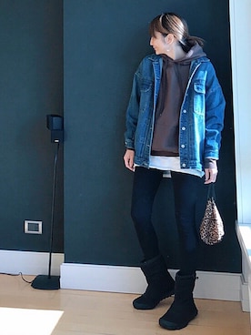 「FREE'S MART（フリーズマート）のアイテム（ジャケット/アウター）」を使った、ＬＵＭＩＥさん（レディース・163cm）の冬コーディネート