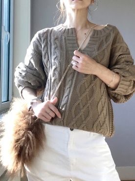 「BEAUTY&YOUTH UNITED ARROWS（ビューティーアンドユースユナイテッドアローズ）のby ※∵デニムテーパードパンツ◆（デニムパンツ）」を使った、ＬＵＭＩＥさん（レディース・163cm）の冬コーディネート