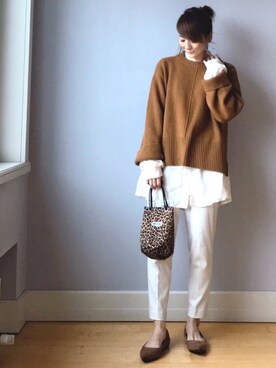 「UNIQLO（ユニクロ）のアイテム（その他シューズ）」を使った、ＬＵＭＩＥさん（レディース・163cm）の冬コーディネート