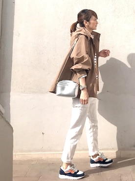 「BEAUTY&YOUTH UNITED ARROWS（ビューティーアンドユースユナイテッドアローズ）のby ※∵デニムテーパードパンツ◆（デニムパンツ）」を使った、ＬＵＭＩＥさん（レディース・163cm）の春コーディネート