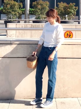 「Mavi（マビ）のアイテム」を使った、ＬＵＭＩＥさん（レディース・163cm）の夏コーディネート