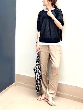 「Mavi（マビ）のアイテム」を使った、ＬＵＭＩＥさん（レディース・163cm）の夏コーディネート