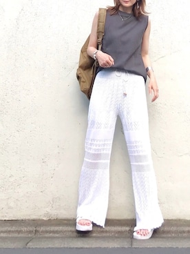 「MAKAVELIC（マキャベリック）のアイテム」を使った、ＬＵＭＩＥさん（レディース・163cm）の夏コーディネート