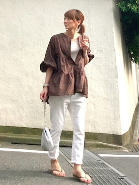 「COMME CA ISM（コムサイズム）のアイテム」を使った、ＬＵＭＩＥさん（レディース・163cm）の夏コーディネート
