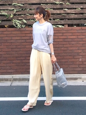 「NOLLEY’S（ノーリーズ）のアイテム」を使った、ＬＵＭＩＥさん（レディース・163cm）の夏コーディネート