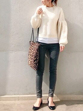 「YArKA（ヤーカ）の【YArKA / ヤーカ】angular ring silver925 / アンギュラー リング シルバー925（リング）」を使った、ＬＵＭＩＥさん（レディース・163cm）の秋コーディネート