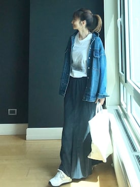 「FREE'S MART（フリーズマート）のアイテム（ジャケット/アウター）」を使った、ＬＵＭＩＥさん（レディース・163cm）の春コーディネート