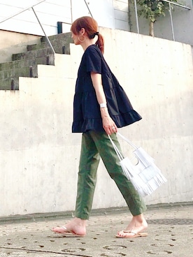 「Sono（ソーノ）のアイテム」を使った、ＬＵＭＩＥさん（レディース・163cm）の夏コーディネート