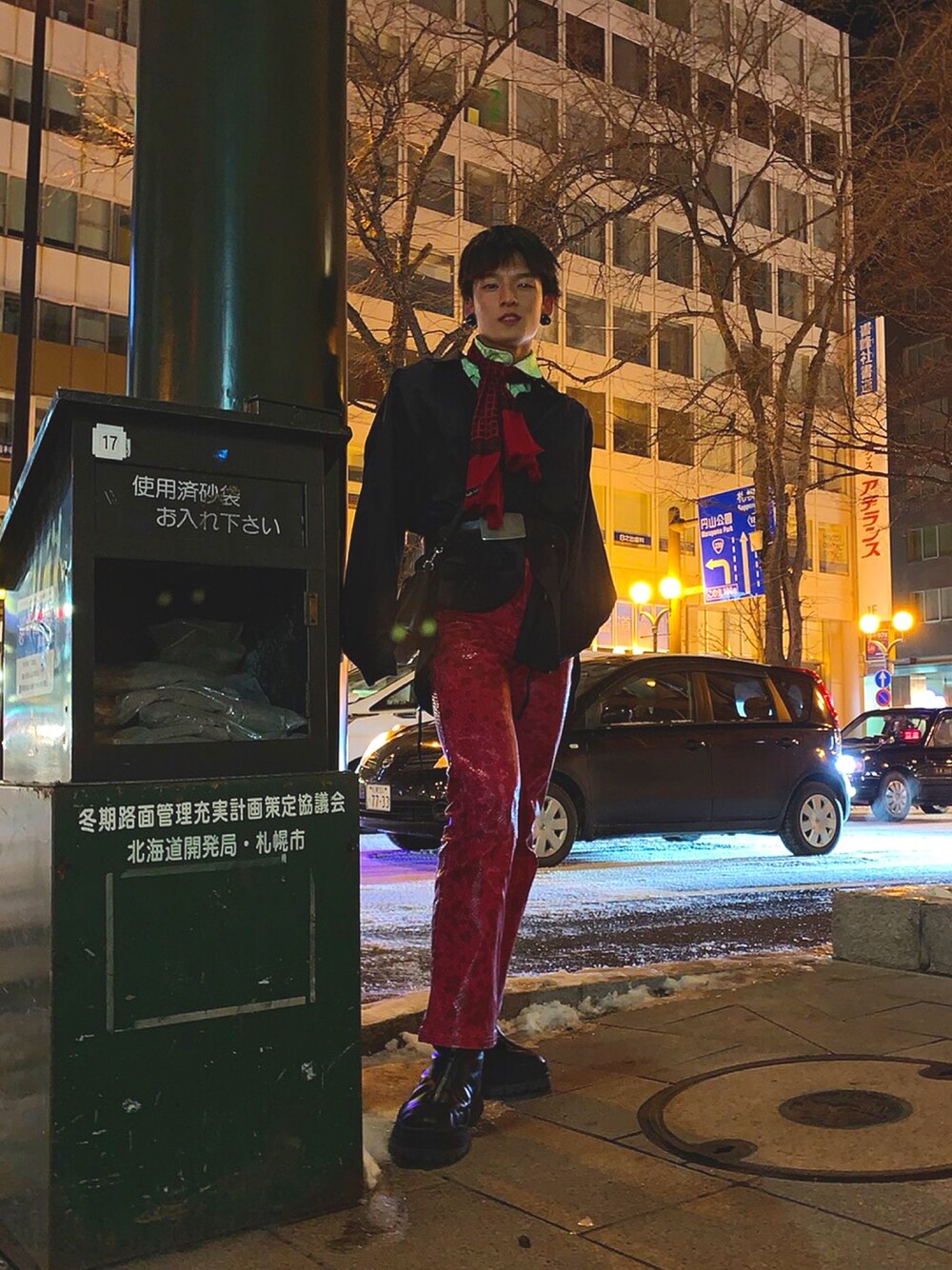 「年末WEAR感謝祭、冬コーデ、冬、ウエストベルト、きれいめカジュアル、ootd、秋冬コーデ、古着MIX、レザーパンツ、ブラック」｜「EYTYSの＜Eytys＞ RAVEN/ブーツ（ブーツ、ブラック系）」を使った、シマリスさん（メンズ・175cm）の冬コーディネートの1枚目の写真