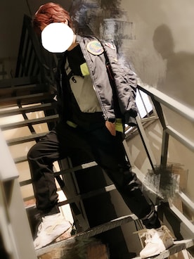 「アイテム（レインシューズ）」を使った、yamapiedoさん（メンズ・168cm）の冬コーディネート