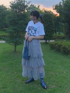 「CRY.（クライ）のアイテム」を使った、🪡 kana 🦕さん（レディース・161cm）の夏コーディネート