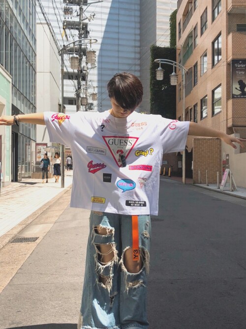 Kana Royal Flash 名古屋 Guessのtシャツ カットソーを使ったコーディネート Wear