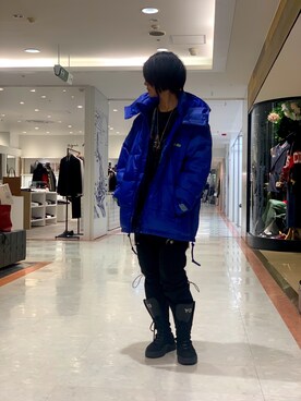 Royal Flash ロイヤル フラッシュ メンズ のダウンジャケット コート ブルー ネイビー 青色系 ジップアップ コーディネート Zozotown