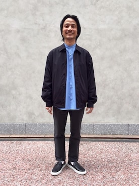 「UNITED ARROWS（ユナイテッドアローズ）のアイテム（ブルゾン）」を使った、shimodaさん（メンズ・160cm）の春コーディネート