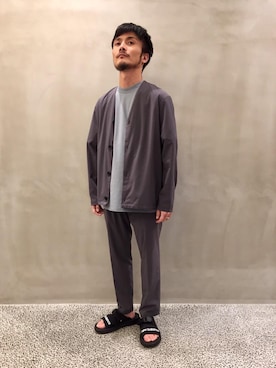 「BLUE（ブルー）のアイテム」を使った、shimodaさん（メンズ・160cm）の夏コーディネート