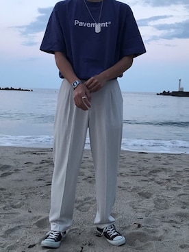 「LMCのアイテム（アクセサリー）」を使った、とさん（メンズ・167cm）の夏コーディネート