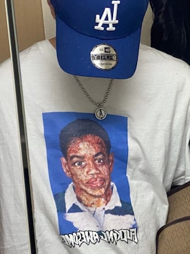「FUCKING AWESOME（ファッキングオーサム）のアイテム（Tシャツ/カットソー、ホワイト系）」を使った、とさん（メンズ・167cm）の春コーディネート