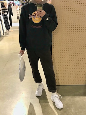 「Q&Q（キューアンドキュー）のアイテム」を使った、とさん（メンズ・167cm）の秋コーディネート