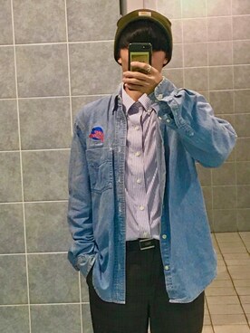 「Polo Ralph Lauren」｜「アイテム（デニムジャケット）」を使った、とさん（メンズ・167cm）の秋コーディネート