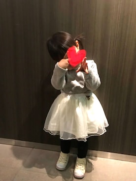 「アイテム（スカート）」を使った、m.tさん（キッズ・90cm）の冬コーディネート