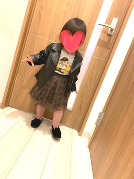 「アイテム（スカート）」を使った、m.tさん（キッズ・90cm）の冬コーディネート
