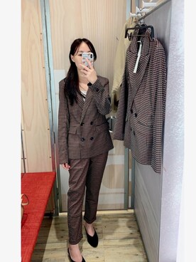 「PULL&BEAR（プルアンドベア）のアイテム（チェスターコート）」を使った、Stephyoonさん（レディース・157cm）の秋コーディネート