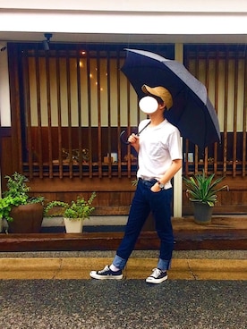 「CONVERSE（コンバース）のCONVERSE コンバース ジャック パーセル / JACK PURCEL（スニーカー）」を使った、けんじさん（メンズ・165cm）の夏コーディネート