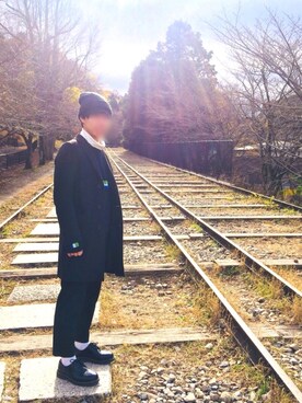 「JOURNAL STANDARD relume（ジャーナルスタンダード　レリューム）のアイテム（チェスターコート）」を使った、けんじさん（メンズ・165cm）の冬コーディネート