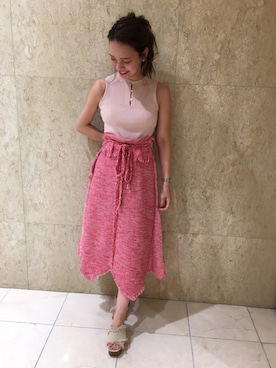 「snidel」｜natumi watanabeさん（レディース・164cm）の夏コーディネート