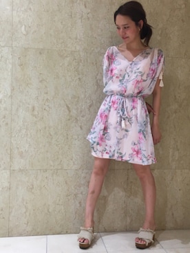 「snidel」｜「アイテム（ワンピース/ドレス）」を使った、natumi watanabeさん（レディース・164cm）の夏コーディネート
