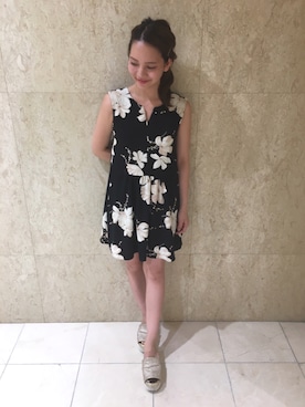 「snidel」｜「アイテム（ワンピース/ドレス）」を使った、natumi watanabeさん（レディース・164cm）の夏コーディネート