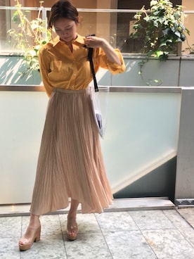 「snidel」｜「アイテム（ワンピース/ドレス）」を使った、natumi watanabeさん（レディース・164cm）の春コーディネート