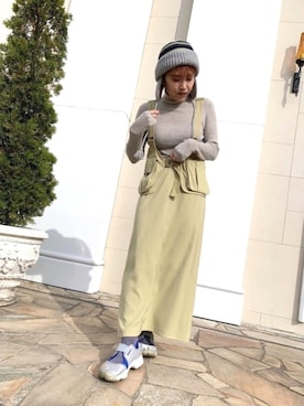 「override 」｜「アイテム（その他）」を使った、akiさん（レディース・156cm）の冬コーディネート