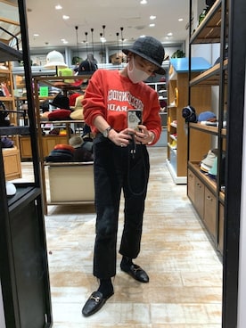 「override 」｜「アイテム（その他）」を使った、akiさん（レディース・156cm）の冬コーディネート