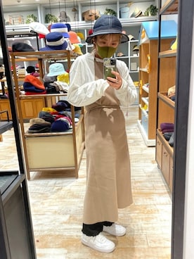 「OVERRIDE」｜「アイテム（パンツ）」を使った、akiさん（レディース・156cm）の冬コーディネート