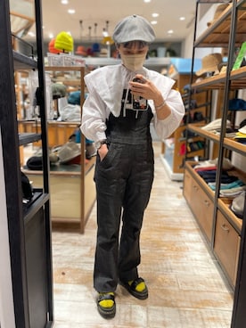 「Wrangler（ラングラー）のアイテム（オールインワン・サロペット）」を使った、akiさん（レディース・156cm）の春コーディネート