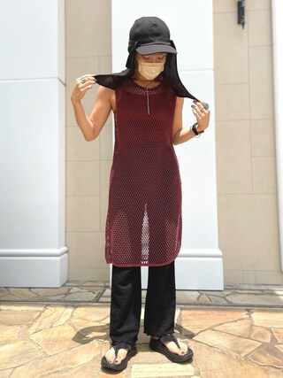 6（ロク）の「＜6(ROKU)＞BIG MESH TUNIC/チュニック