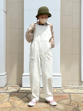 「FREAK'S STORE（フリークスストア）のアイテム（オールインワン・サロペット）」を使った、akiさん（レディース・156cm）の夏コーディネート