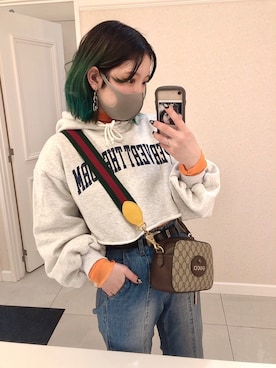 「グリーンヘアー」｜ゆうさん（レディース・164cm）の春コーディネート