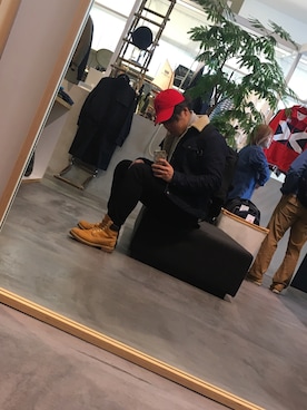「UNIF（ユニフ）のアイテム（バッグ）」を使った、M!ttsuさん（メンズ・177cm）の春コーディネート