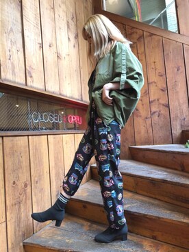 「ロック」｜「アイテム（サロペット/オーバーオール）」を使った、tanniさん（レディース・161cm）の夏コーディネート