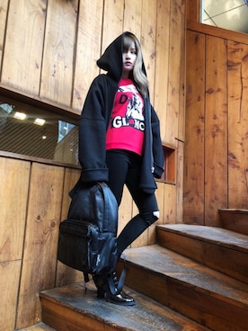 「HYSTERIC GLAMOUR（ヒステリックグラマー）のアイテム（モッズコート）」を使った、tanniさん（レディース・161cm）の冬コーディネート