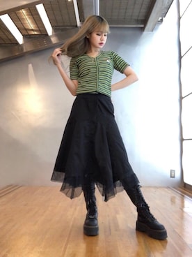 Hysteric Glamour ヒステリックグラマー レディース のカーディガン ボレロ ブラック 黒色系 ボーダー柄 コーディネート セールアイテム Zozotown