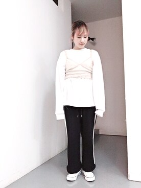 「アイテム（キャミソール、ベージュ系）」を使った、pink...さん（レディース・153cm）の春コーディネート