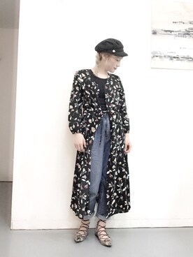 「SPINNS(スピンズ)のアイテム(シャツワンピース)」を使った、pink...さん(レディース・153cm)の春コーディネート